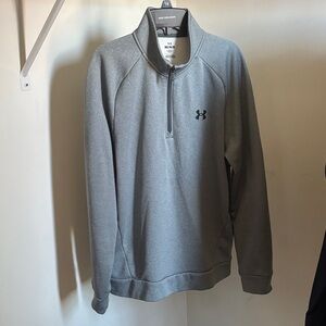 Under Armour Heather Gray Half-Zip Pullover
